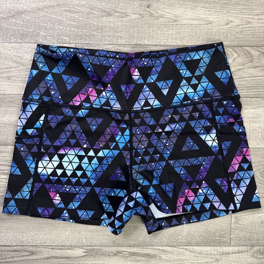 Constantly Varied Gear 3" Inseam Shorts Black Triangle Pattern sz L